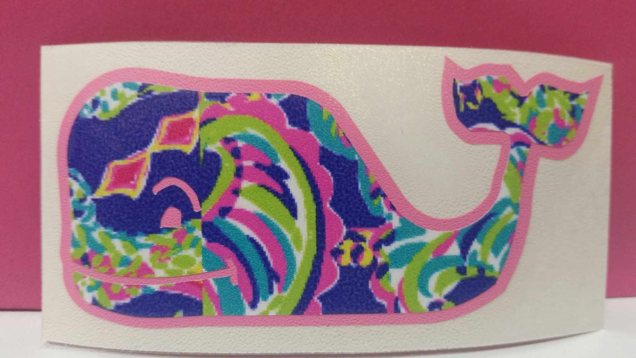 lilly inspired whale decal