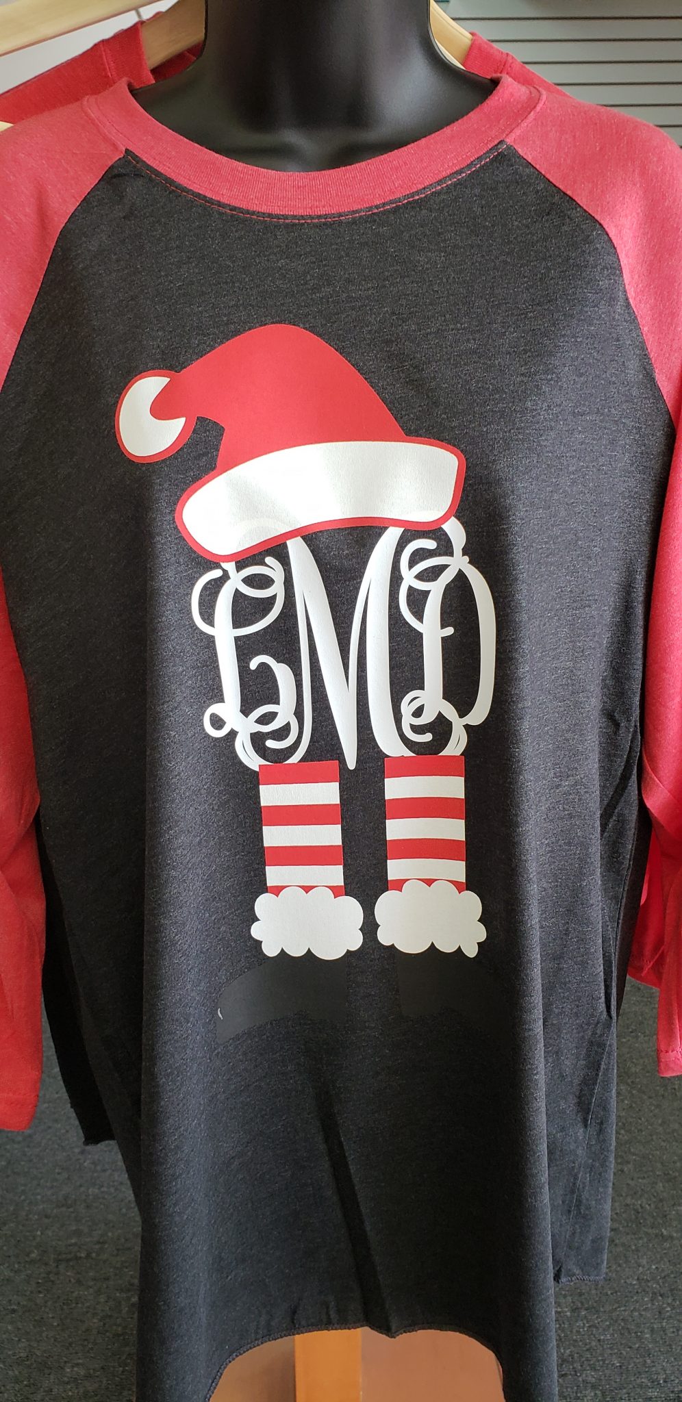 Monogrammed Christmas Santa Shirt
